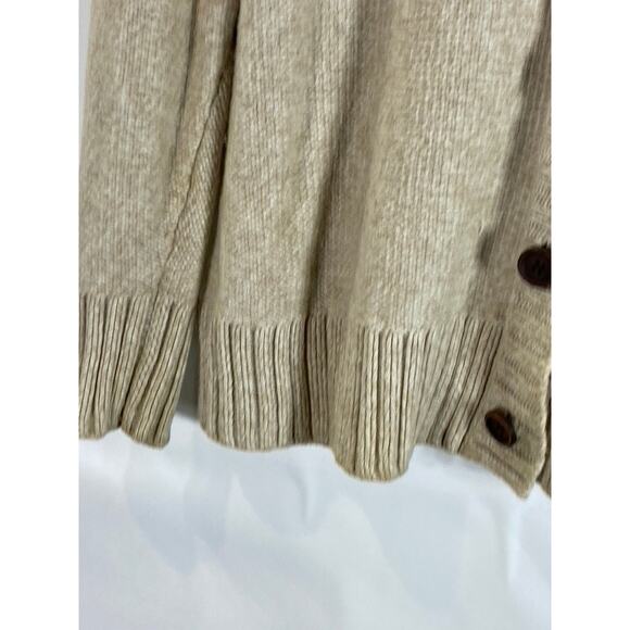 GUIDE SERIES Women's Beige Button Down Ribbed Hooded Sweater SZ 1X - Picture 7 of 13
